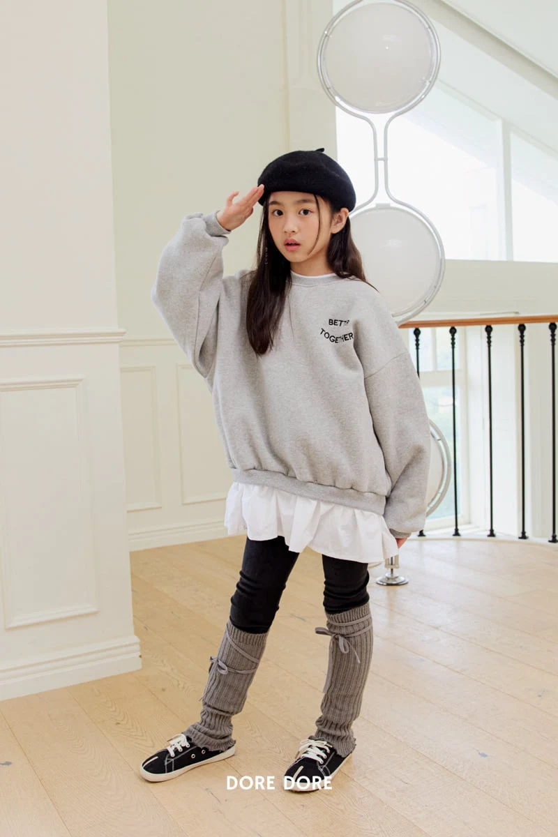 Dore Dore - Korean Children Fashion - #childofig - Embroidered Check Fleece Sweatshirt - 8