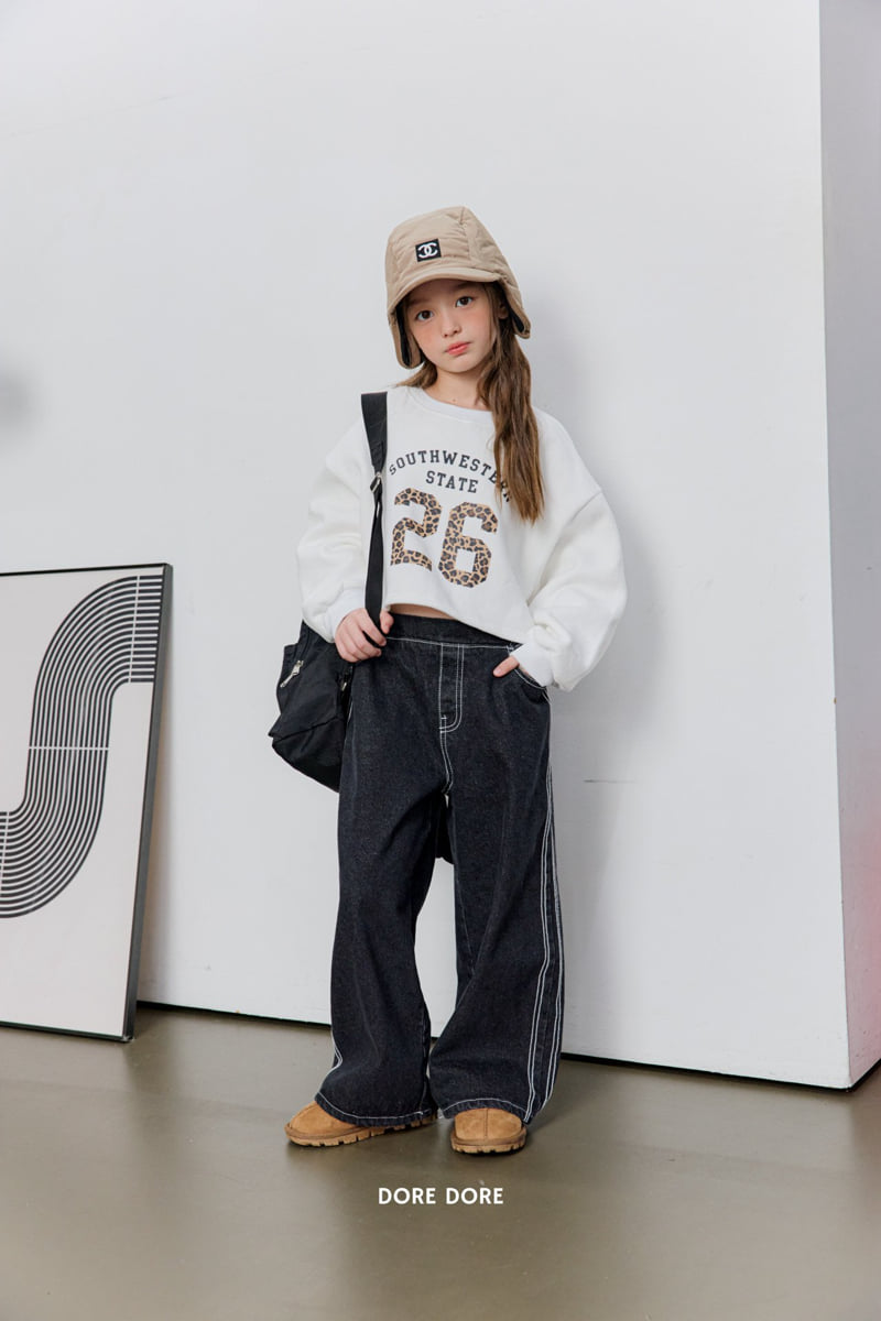 Dore Dore - Korean Children Fashion - #childofig - Leopard 26 Crop Sweatshirt - 11