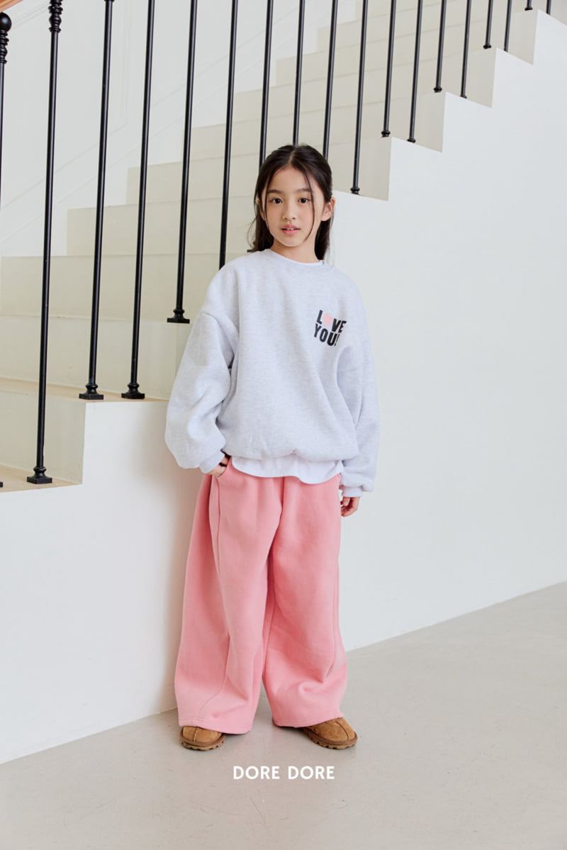 Dore Dore - Korean Children Fashion - #childofig - Love You Fleece Sweatshirt - 7
