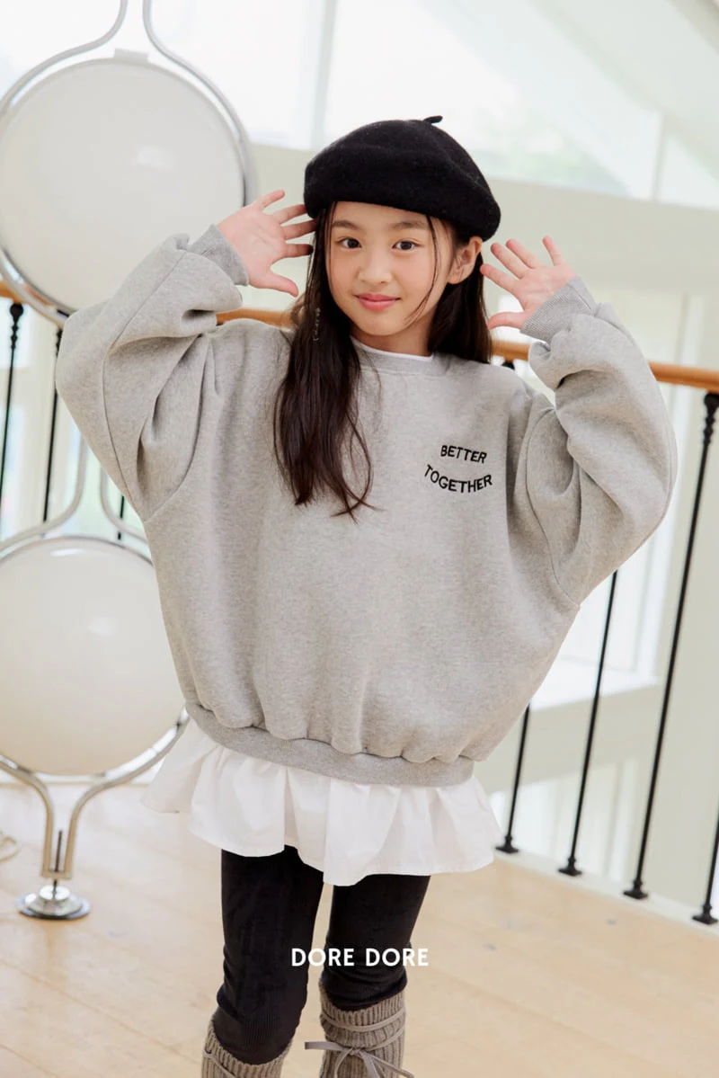 Dore Dore - Korean Children Fashion - #childrensboutique - Embroidered Check Fleece Sweatshirt - 9