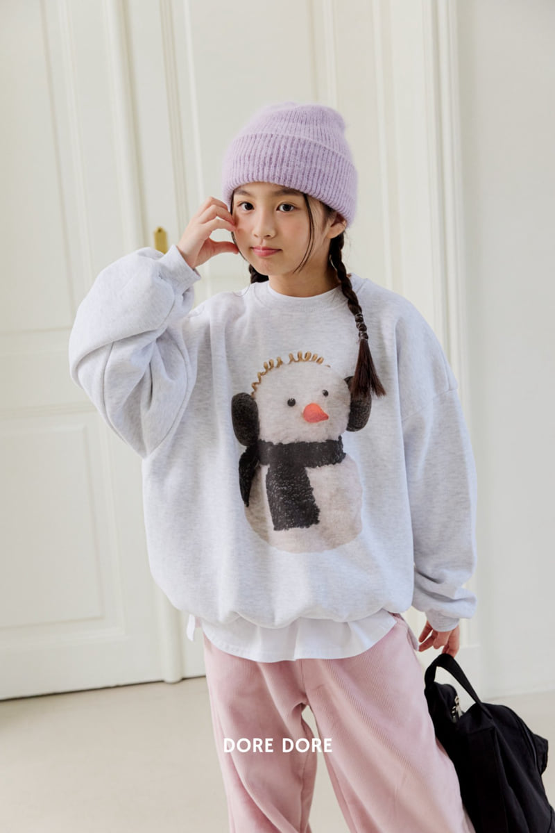 Dore Dore - Korean Children Fashion - #childrensboutique - Snowman Fleece Sweatshirt - 7