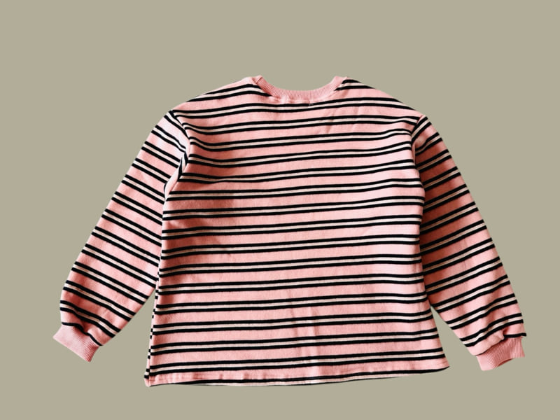 Dore Dore - Korean Children Fashion - #childrensboutique - Good Time Fleece Stripe Tee - 6