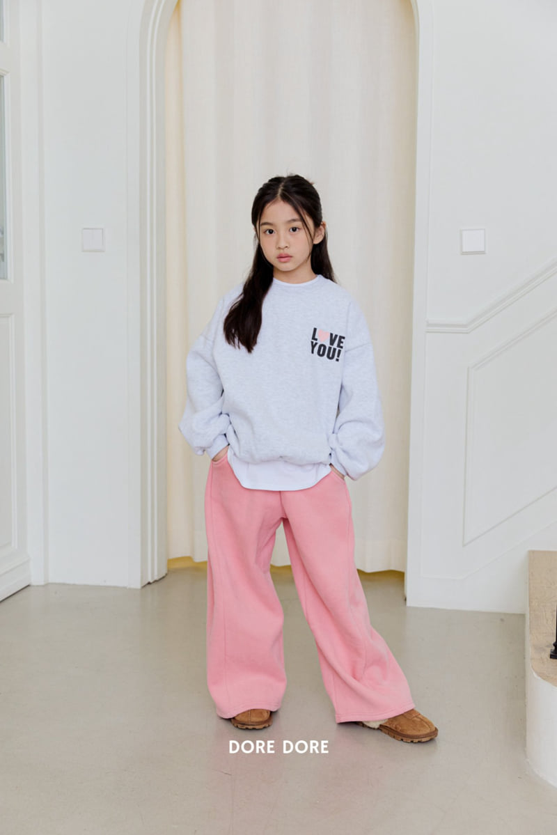Dore Dore - Korean Children Fashion - #childrensboutique - Love You Fleece Sweatshirt - 9