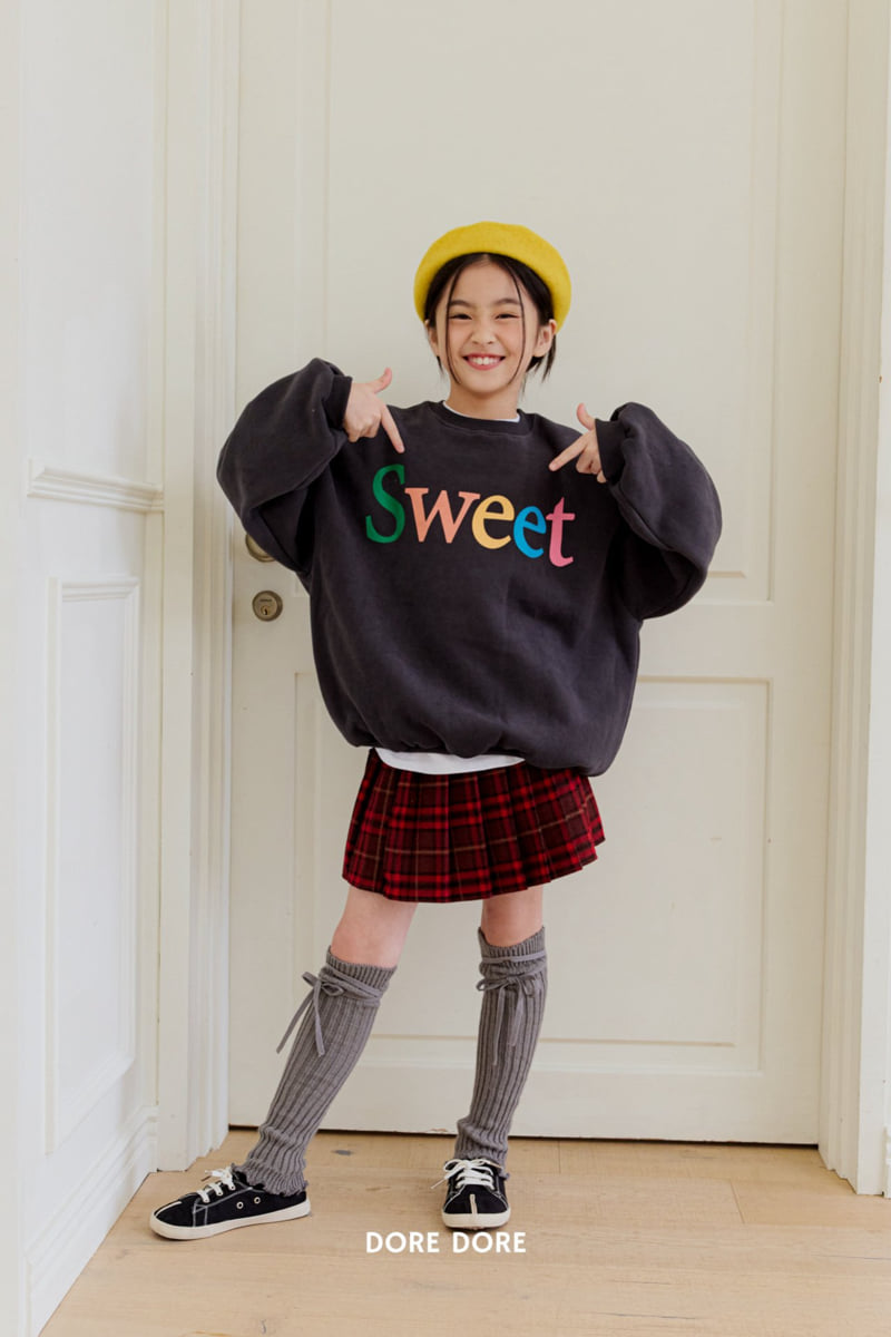 Dore Dore - Korean Children Fashion - #childrensboutique - Check Wool Pleated Skirt Pants - 7