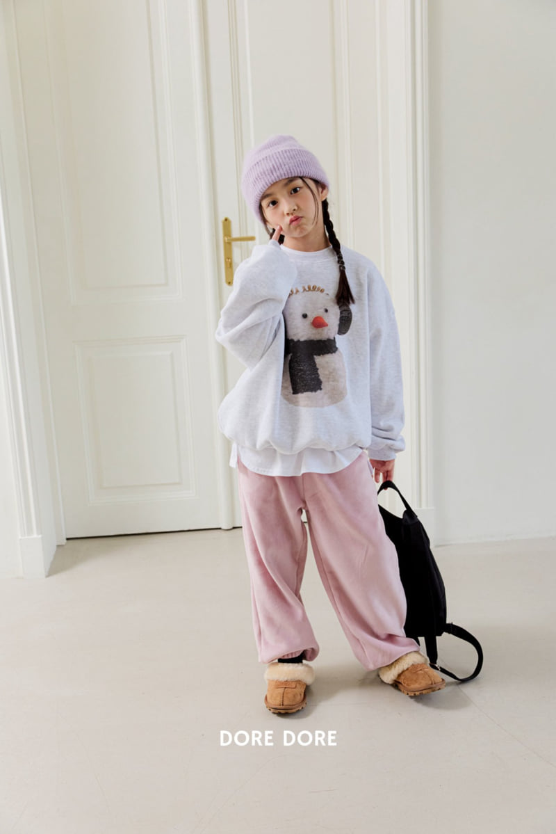 Dore Dore - Korean Children Fashion - #designkidswear - Snowman Fleece Sweatshirt - 8