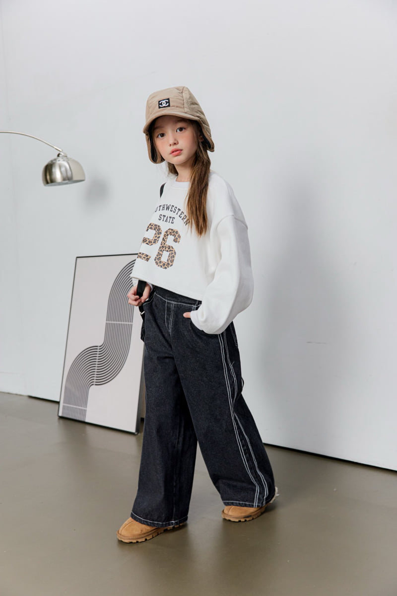 Dore Dore - Korean Children Fashion - #designkidswear - Fleece Stitch Denim Pants