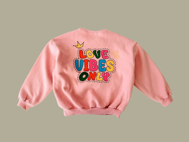 Dore Dore - Korean Children Fashion - #childrensboutique - Love Vibe Fleece Sweatshirt - 4