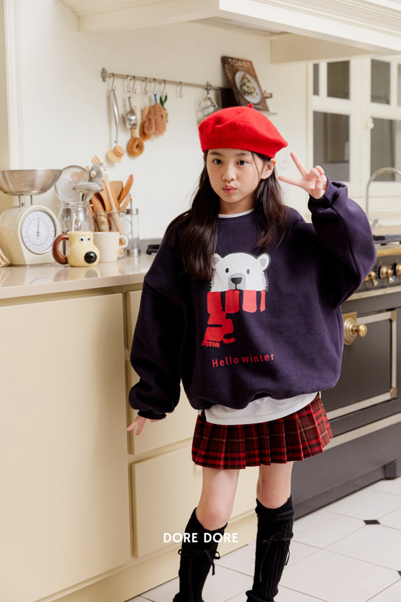 Dore Dore - Korean Children Fashion - #designkidswear - Winter Bear Fleece Sweatshirt - 9