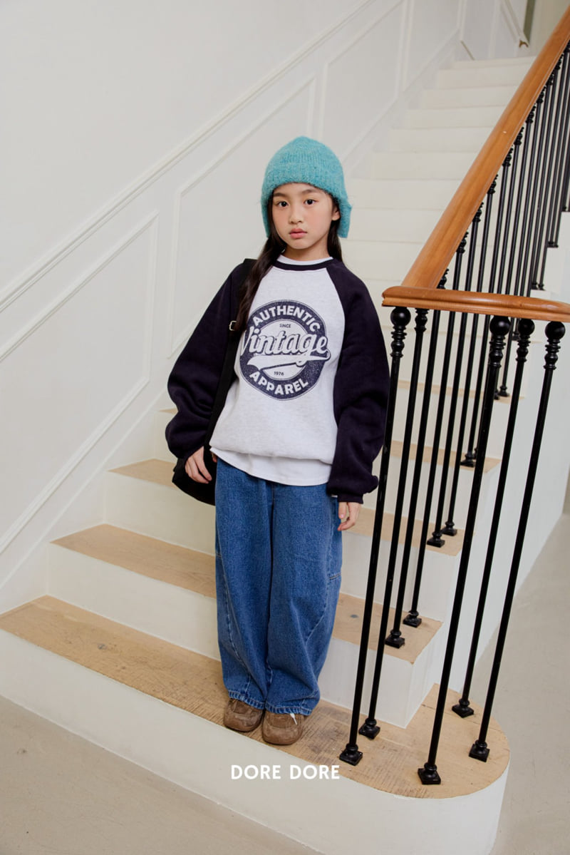 Dore Dore - Korean Children Fashion - #designkidswear - Fleece Balloon Denim Pants