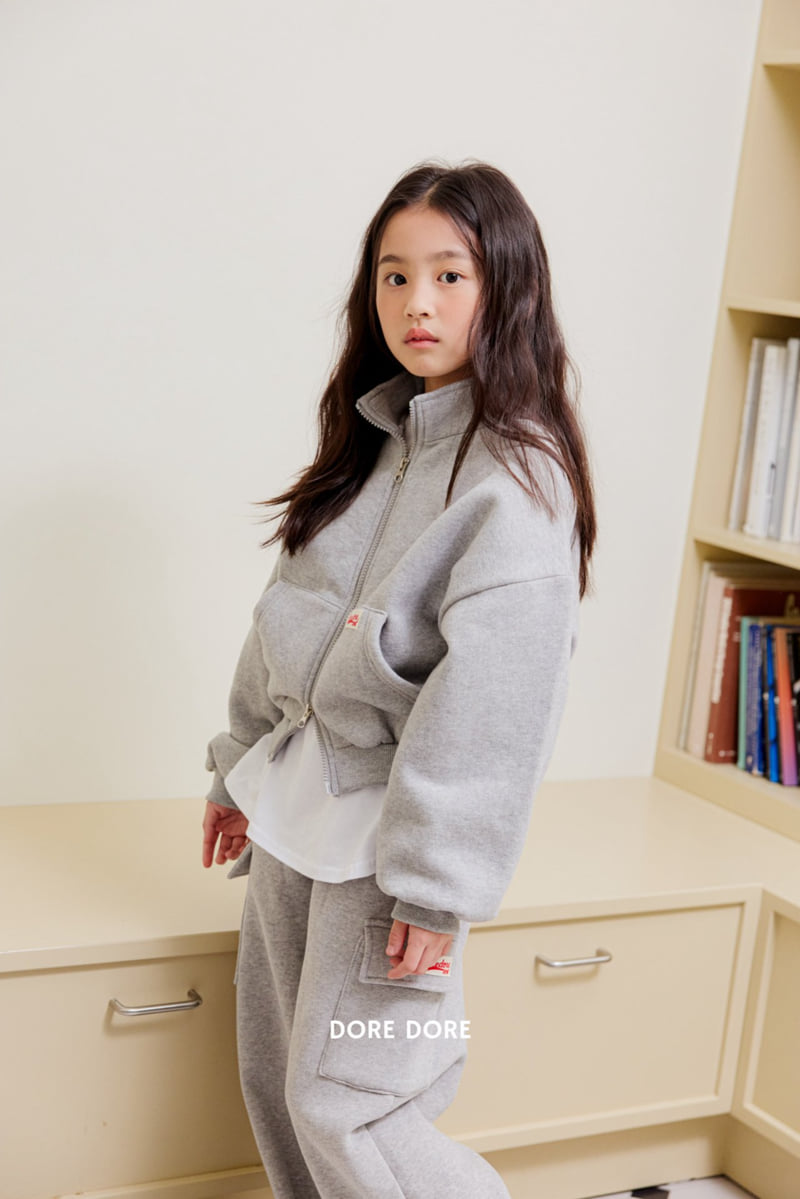 Dore Dore - Korean Children Fashion - #discoveringself - Label Two Way Fleece Zip-up - 7