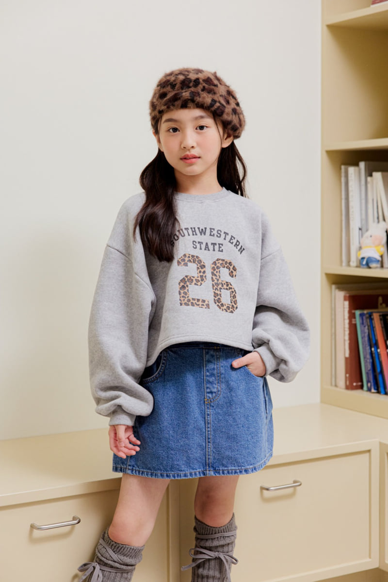 Dore Dore - Korean Children Fashion - #discoveringself - Leopard 26 Crop Sweatshirt