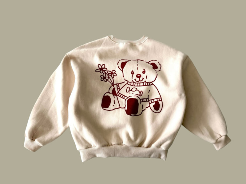 Dore Dore - Korean Children Fashion - #discoveringself - Flower Bear Fleece Sweatshirt - 6