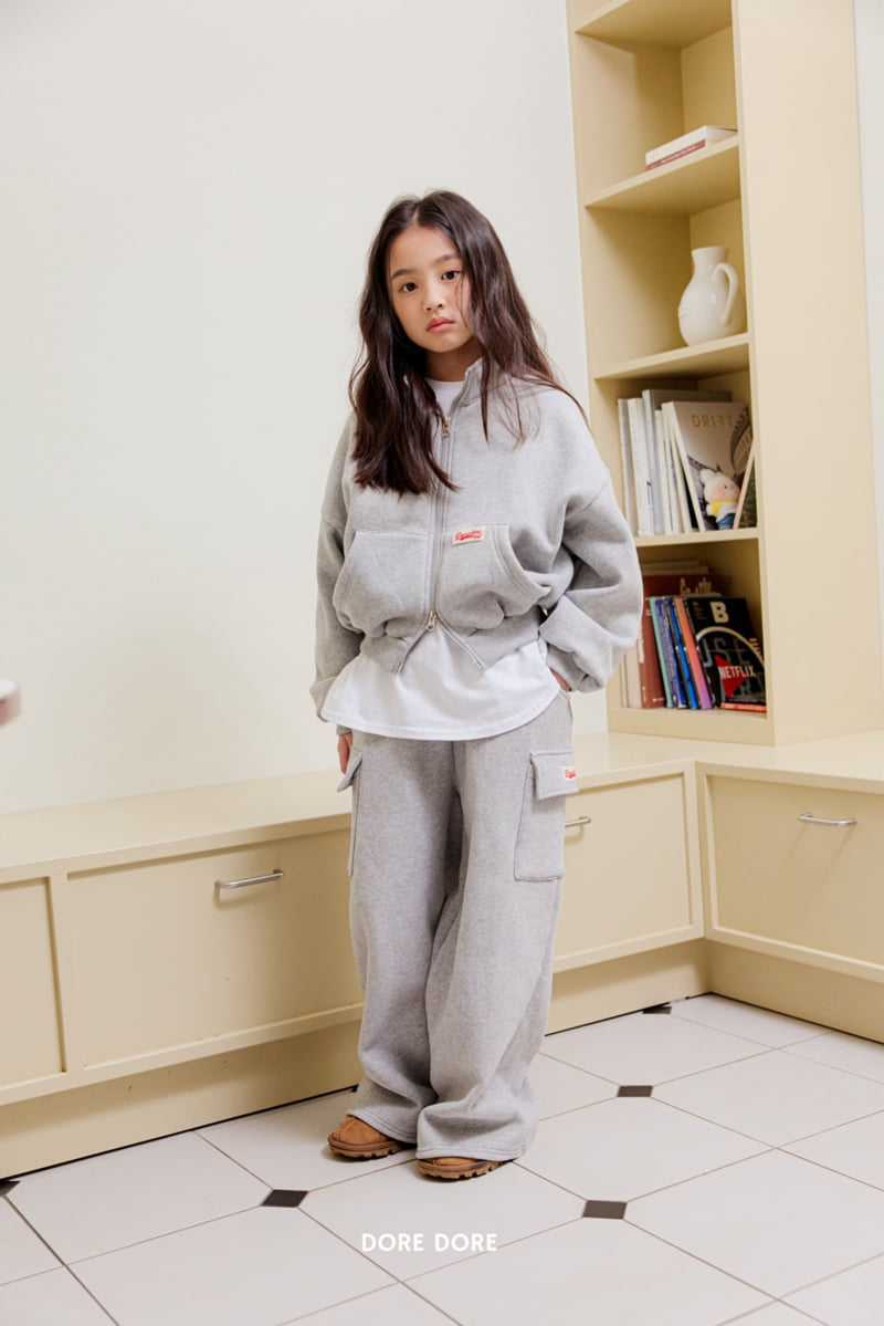 Dore Dore - Korean Children Fashion - #fashionkids - Label Two Way Fleece Zip-up - 8