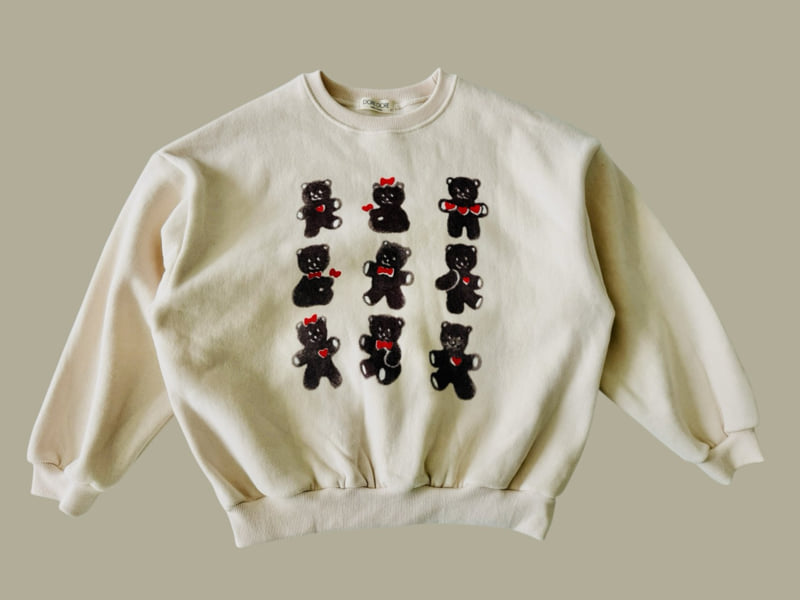 Dore Dore - Korean Children Fashion - #fashionkids - Cookie Bear Fleece Sweatshirt - 5