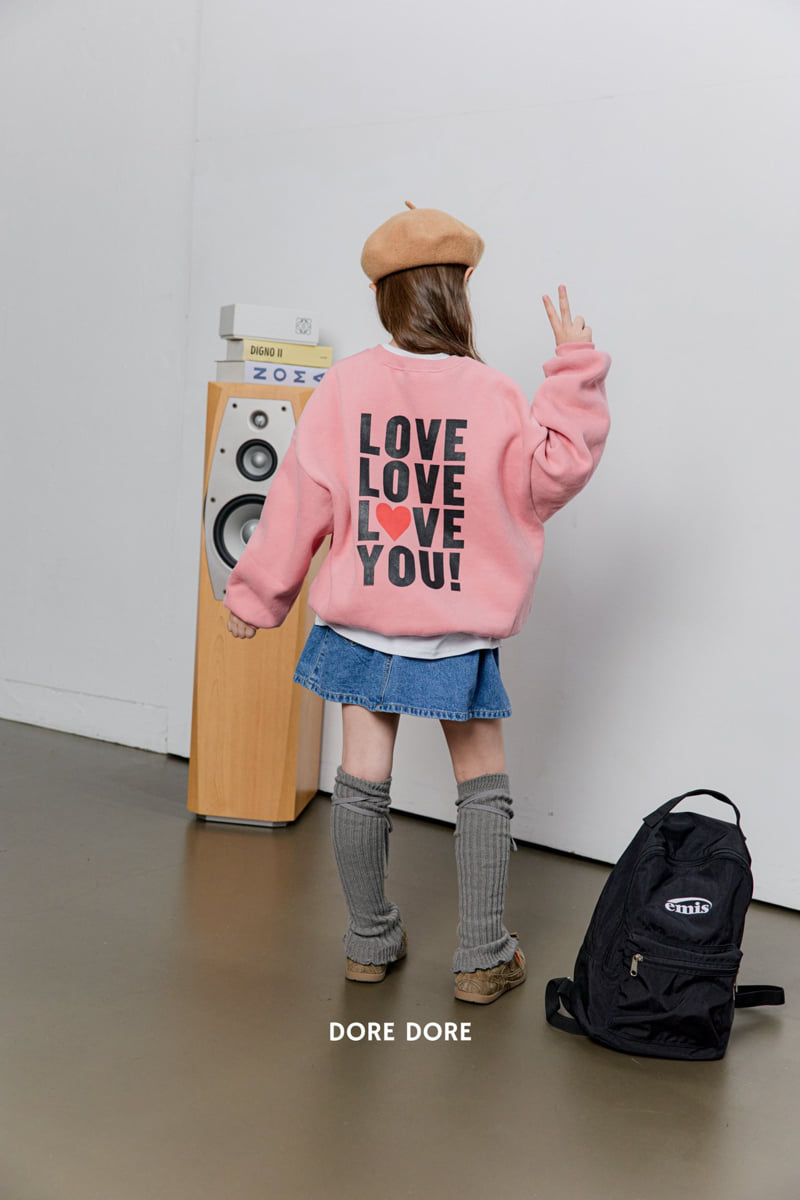 Dore Dore - Korean Children Fashion - #fashionkids - Love You Fleece Sweatshirt - 12