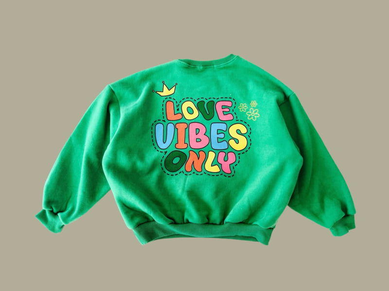Dore Dore - Korean Children Fashion - #fashionkids - Love Vibe Fleece Sweatshirt - 6