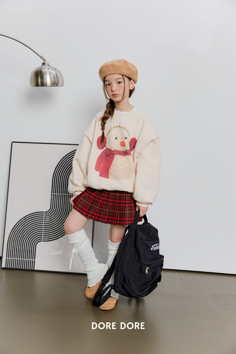 Dore Dore - Korean Children Fashion - #kidsshorts - Snowman Fleece Sweatshirt - 11