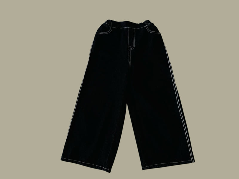 Dore Dore - Korean Children Fashion - #fashionkids - Fleece Stitch Denim Pants - 4