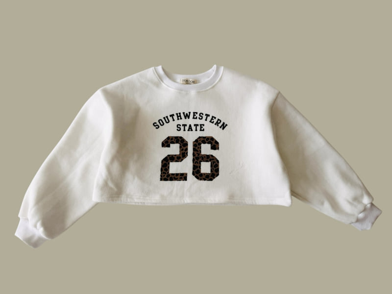Dore Dore - Korean Children Fashion - #kidsshorts - Leopard 26 Crop Sweatshirt - 3