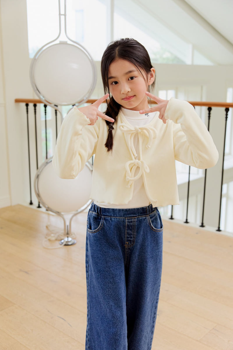 Dore Dore - Korean Children Fashion - #kidsshorts - Mink Ribbed Cardigan