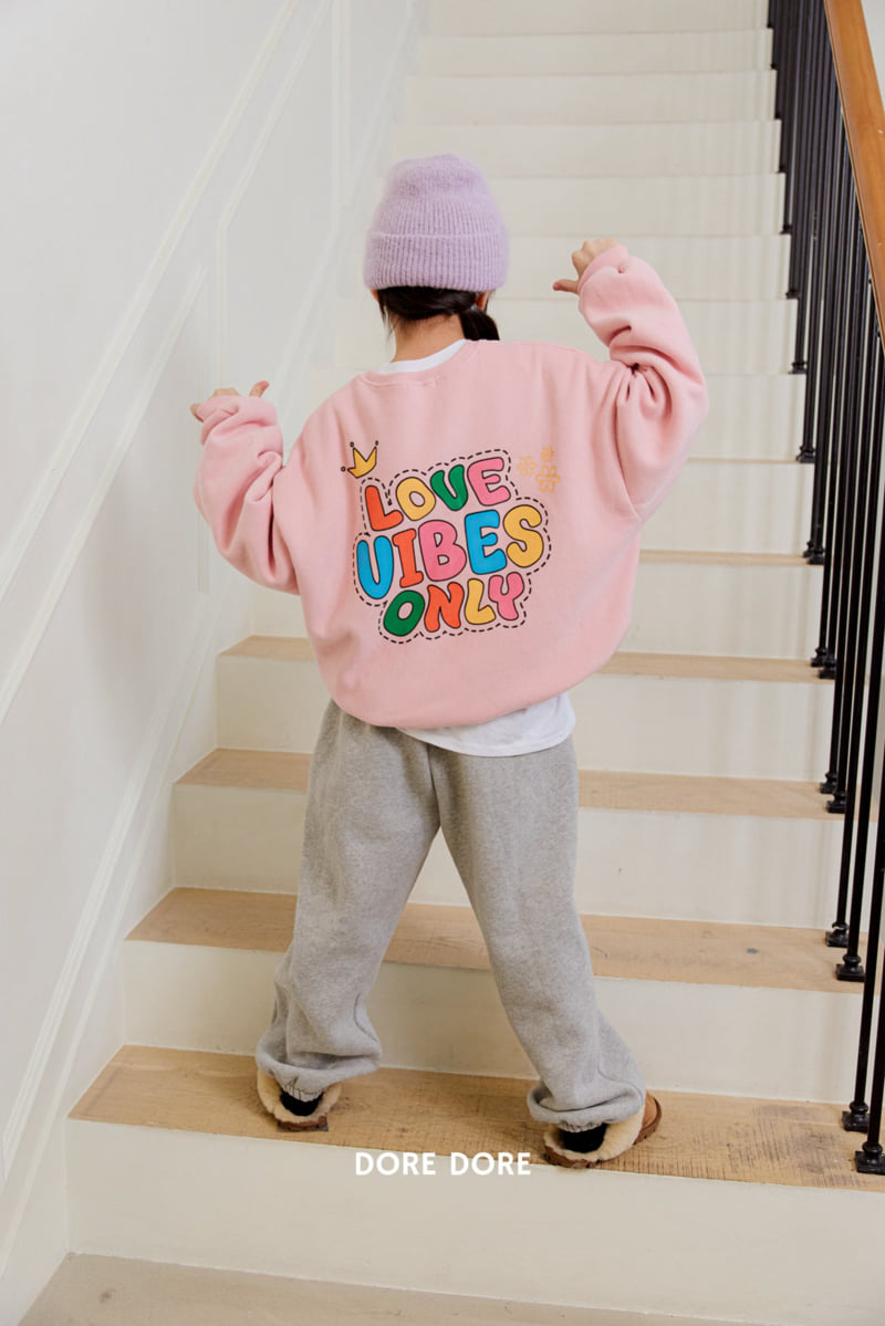 Dore Dore - Korean Children Fashion - #kidsshorts - Love Vibe Fleece Sweatshirt - 7