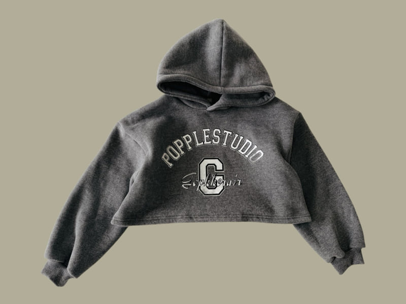 Dore Dore - Korean Children Fashion - #kidsshorts - G Crop Hoodie Sweatshirt - 3