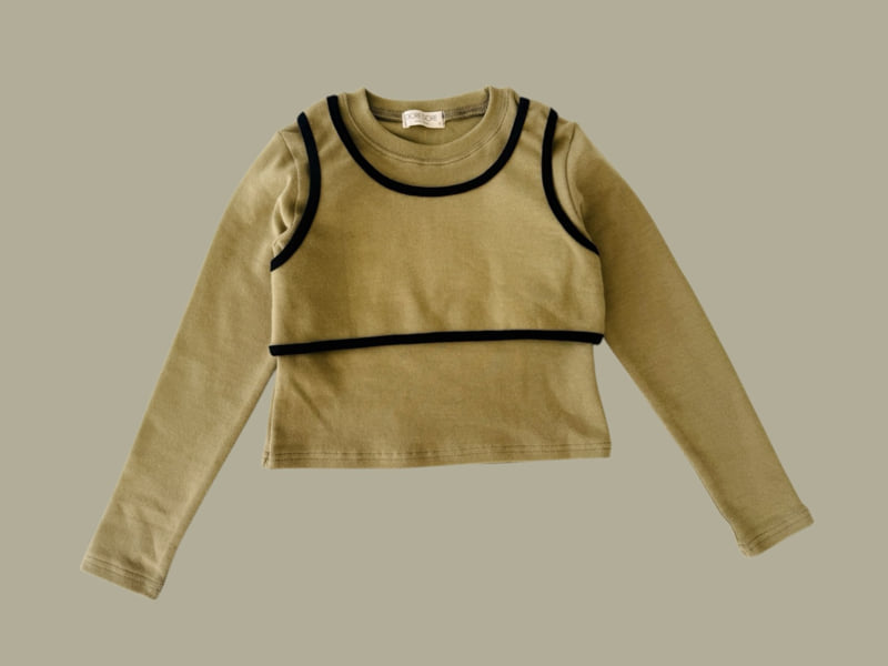 Dore Dore - Korean Children Fashion - #kidsshorts - Binding Layered Tee - 5