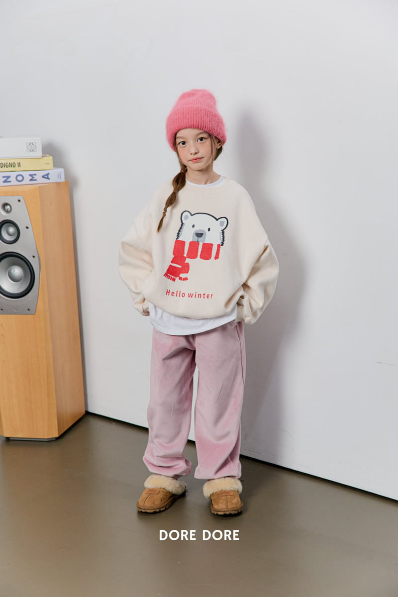 Dore Dore - Korean Children Fashion - #kidsshorts - Winter Bear Fleece Sweatshirt - 12