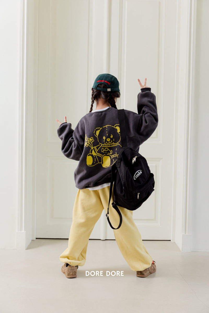 Dore Dore - Korean Children Fashion - #kidsshorts - Flower Bear Fleece Sweatshirt - 8