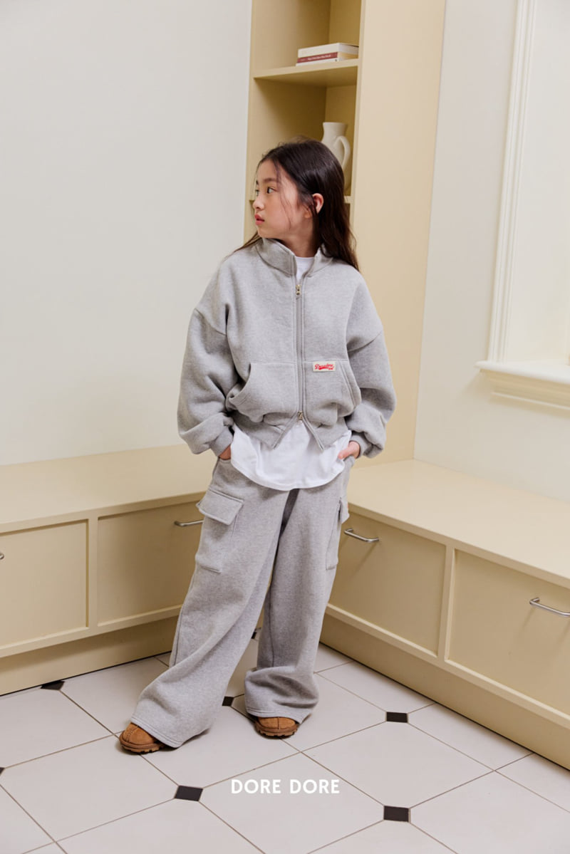 Dore Dore - Korean Children Fashion - #kidsstore - Label Fleece Bread Pants - 7