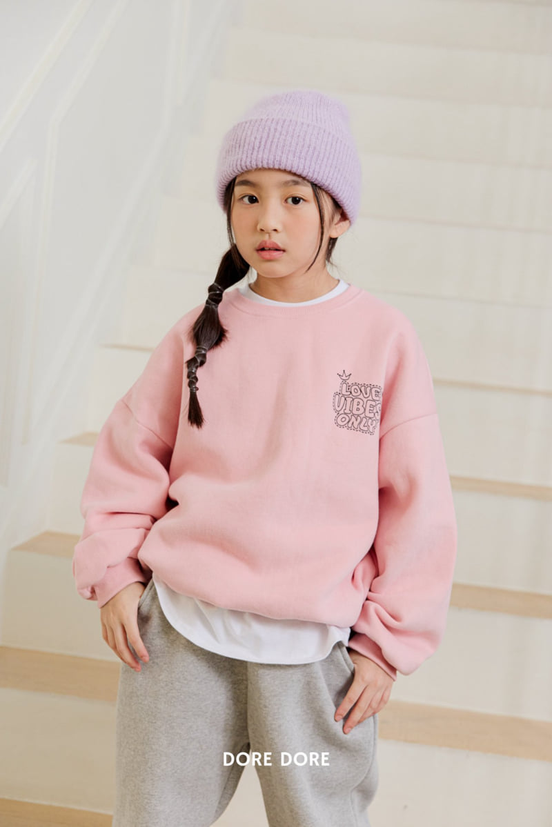 Dore Dore - Korean Children Fashion - #kidsstore - Love Vibe Fleece Sweatshirt - 8