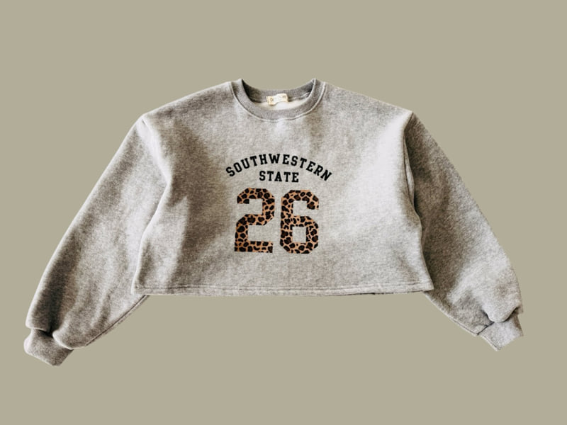 Dore Dore - Korean Children Fashion - #kidzfashiontrend - Leopard 26 Crop Sweatshirt - 5