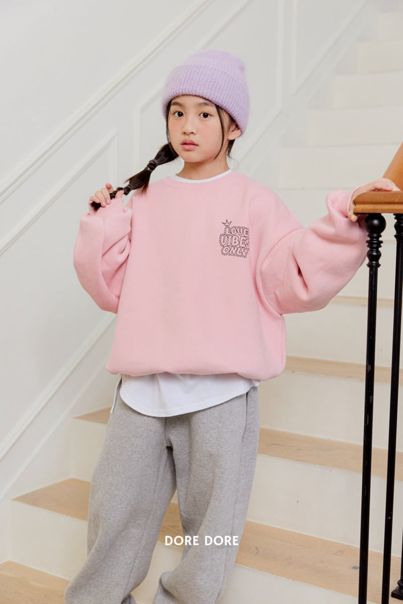Dore Dore - Korean Children Fashion - #kidzfashiontrend - Love Vibe Fleece Sweatshirt - 9