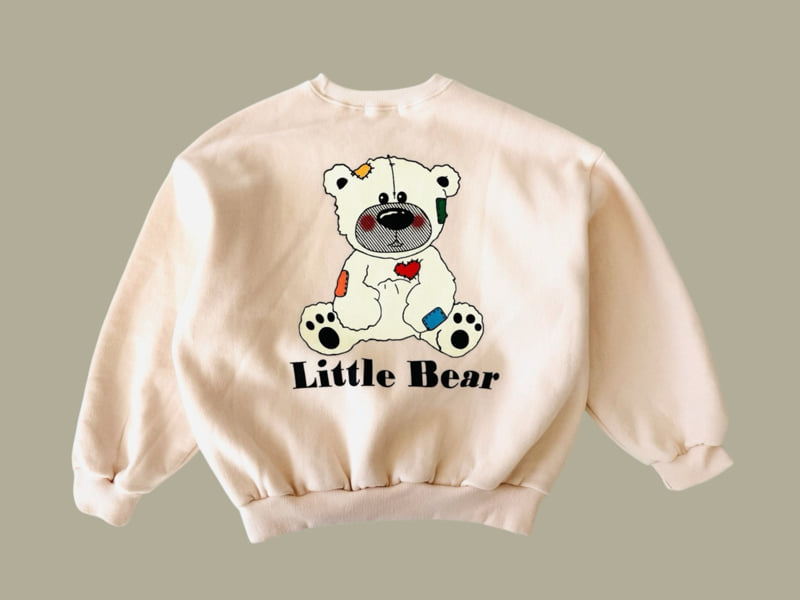 Dore Dore - Korean Children Fashion - #kidsstore - Quilted Bear Fleece Sweatshirt - 4