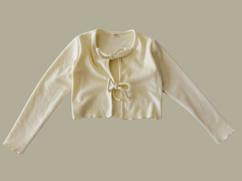 Dore Dore - Korean Children Fashion - #littlefashionista - Mink Ribbed Cardigan - 5