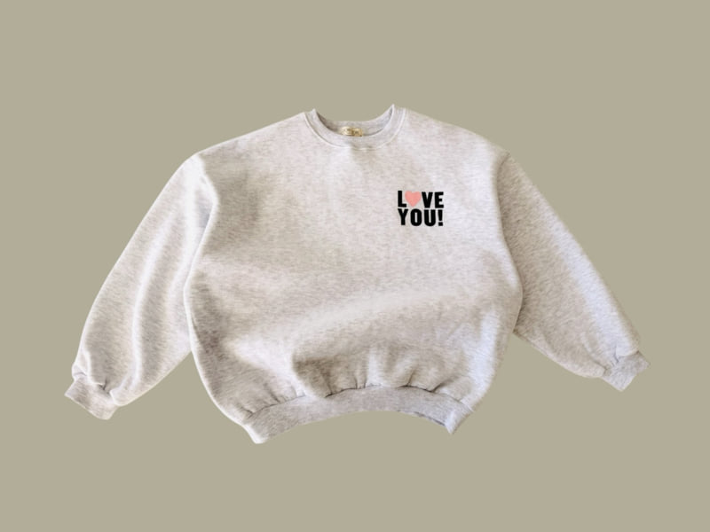 Dore Dore - Korean Children Fashion - #littlefashionista - Love You Fleece Sweatshirt - 3