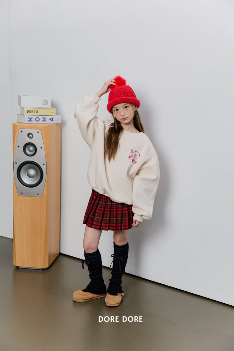 Dore Dore - Korean Children Fashion - #littlefashionista - Flower Bear Fleece Sweatshirt - 12