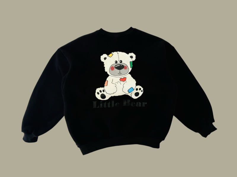 Dore Dore - Korean Children Fashion - #littlefashionista - Quilted Bear Fleece Sweatshirt - 6