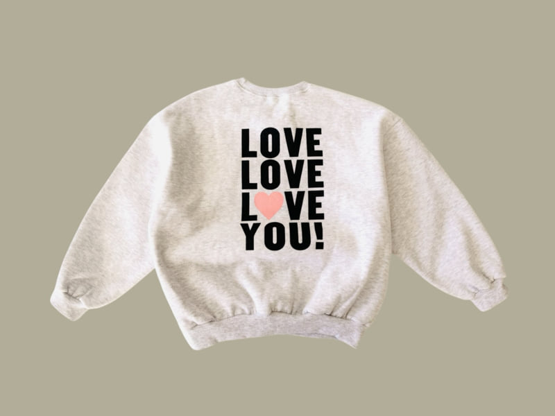 Dore Dore - Korean Children Fashion - #littlefashionista - Love You Fleece Sweatshirt - 4