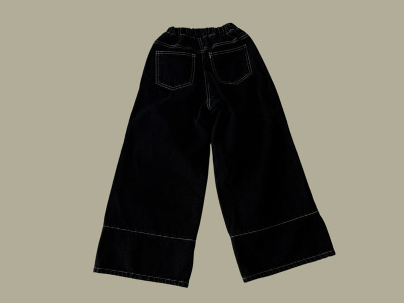 Dore Dore - Korean Children Fashion - #magicofchildhood - Fleece Wide Denim Pants - 5