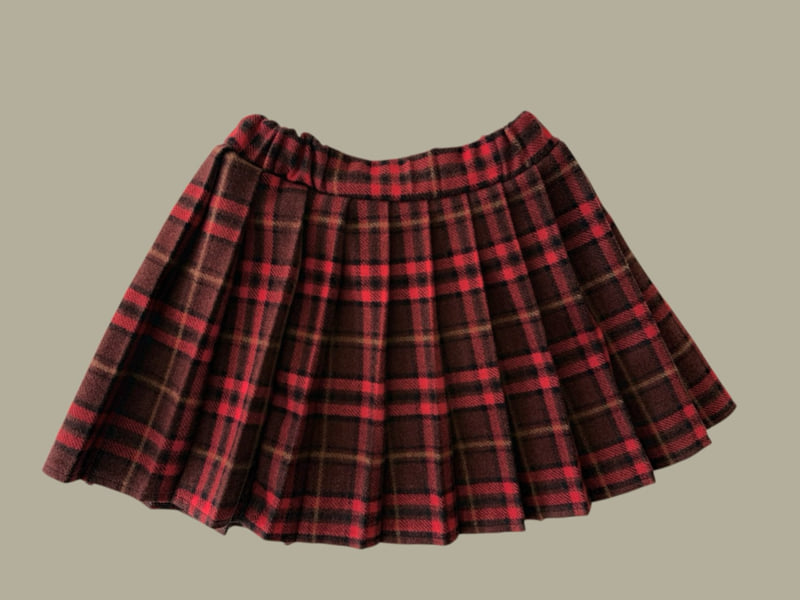 Dore Dore - Korean Children Fashion - #minifashionista - Check Wool Pleated Skirt Pants - 3