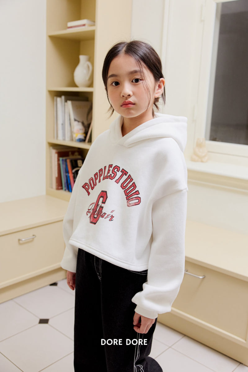 Dore Dore - Korean Children Fashion - #minifashionista - G Crop Hoodie Sweatshirt - 9