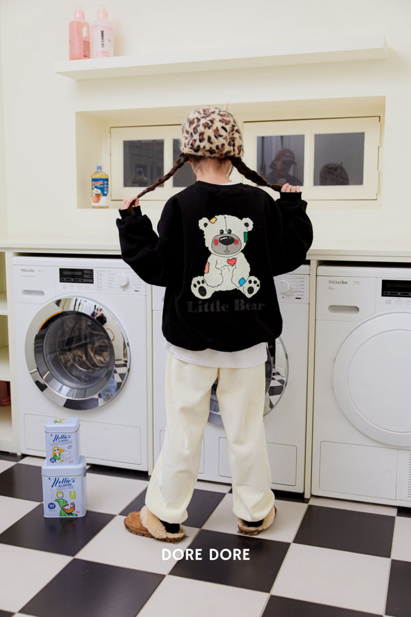 Dore Dore - Korean Children Fashion - #minifashionista - Quilted Bear Fleece Sweatshirt - 8