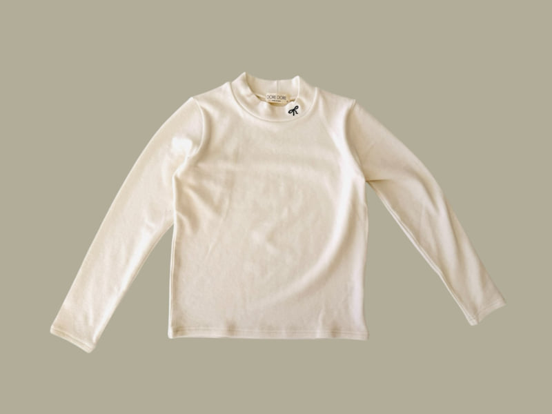 Dore Dore - Korean Children Fashion - #prettylittlegirls - Slim Embroidery Turtleneck Tee - 3