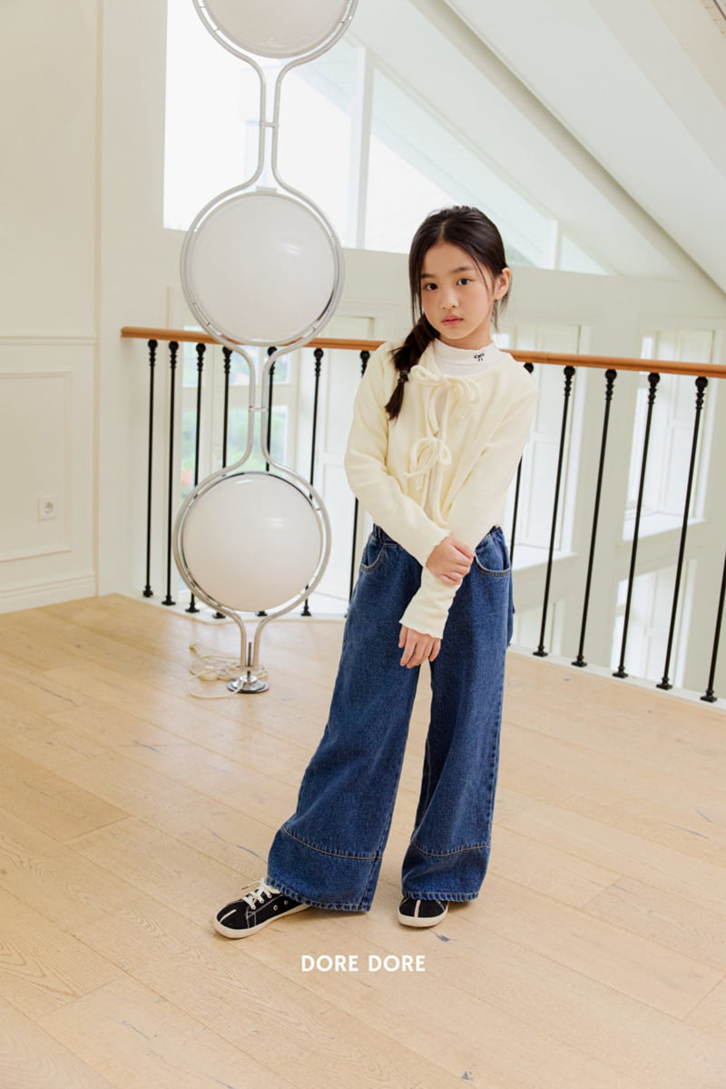 Dore Dore - Korean Children Fashion - #prettylittlegirls - Mink Ribbed Cardigan - 8