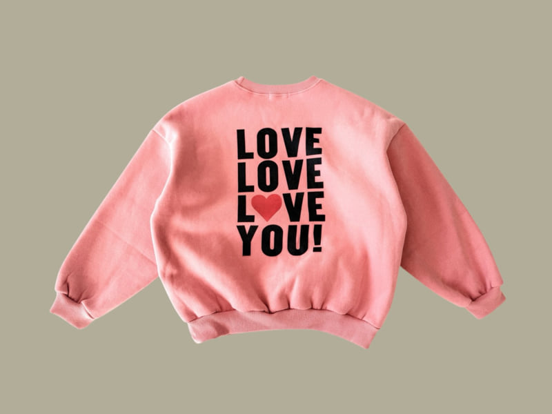 Dore Dore - Korean Children Fashion - #prettylittlegirls - Love You Fleece Sweatshirt - 6