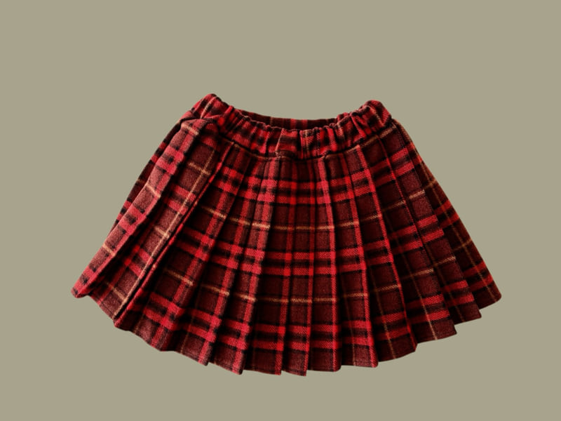 Dore Dore - Korean Children Fashion - #minifashionista - Check Wool Pleated Skirt Pants - 4