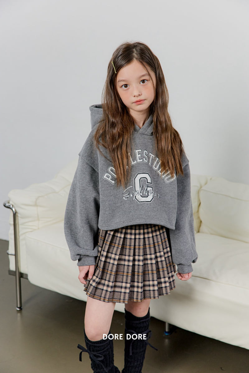 Dore Dore - Korean Children Fashion - #prettylittlegirls - G Crop Hoodie Sweatshirt - 10