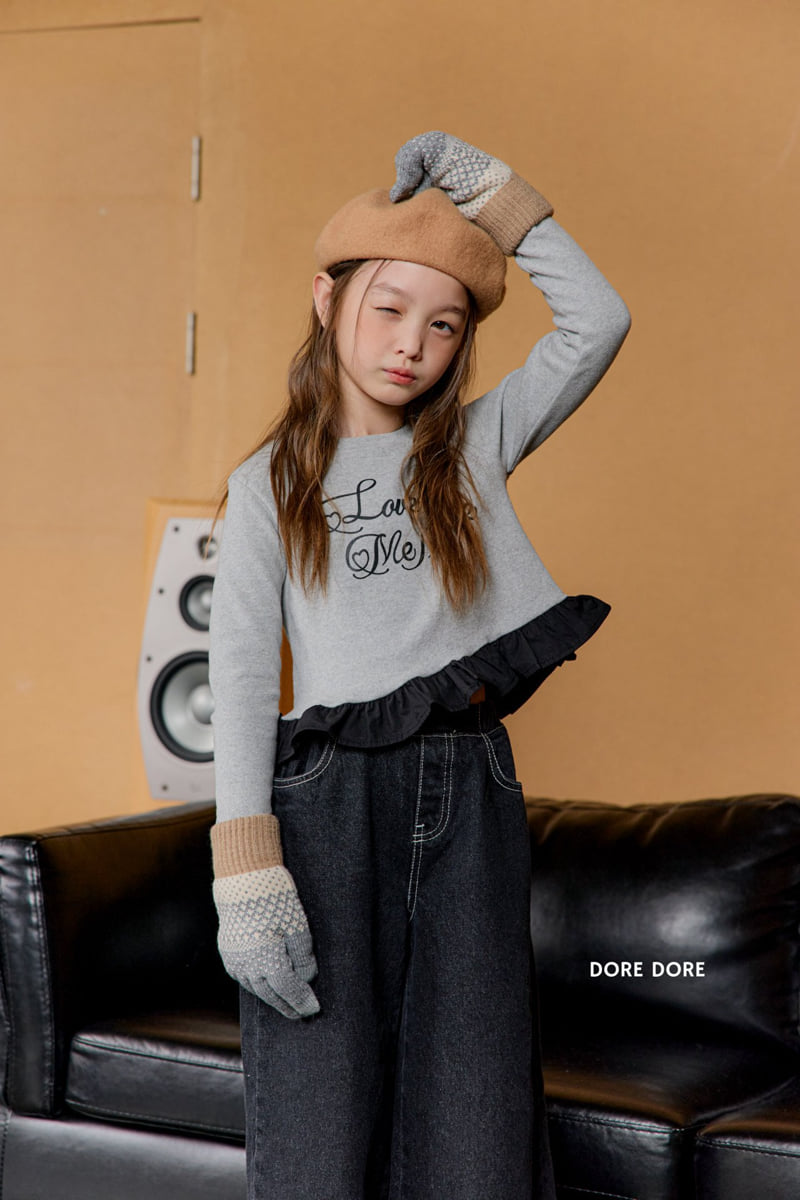 Dore Dore - Korean Children Fashion - #prettylittlegirls - Love Me Frill Tee - 10