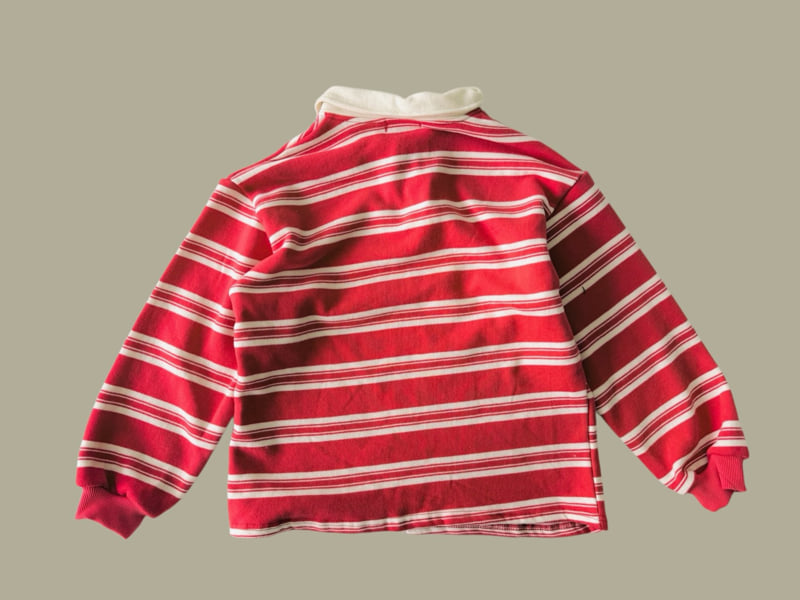 Dore Dore - Korean Children Fashion - #prettylittlegirls - Striped Collar Fleece Tee - 6